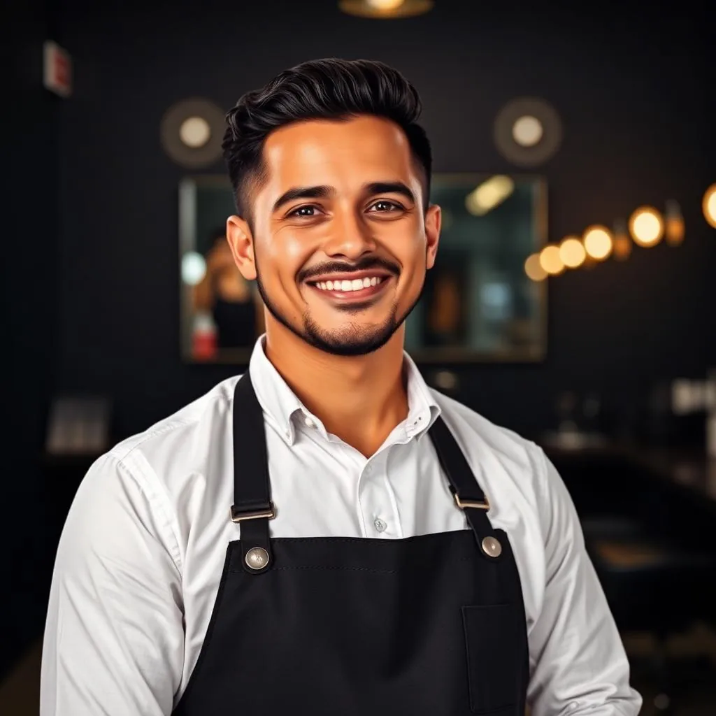 Retrato de Carlos Mendoza, barbero especialista en Cortes clásicos y fade