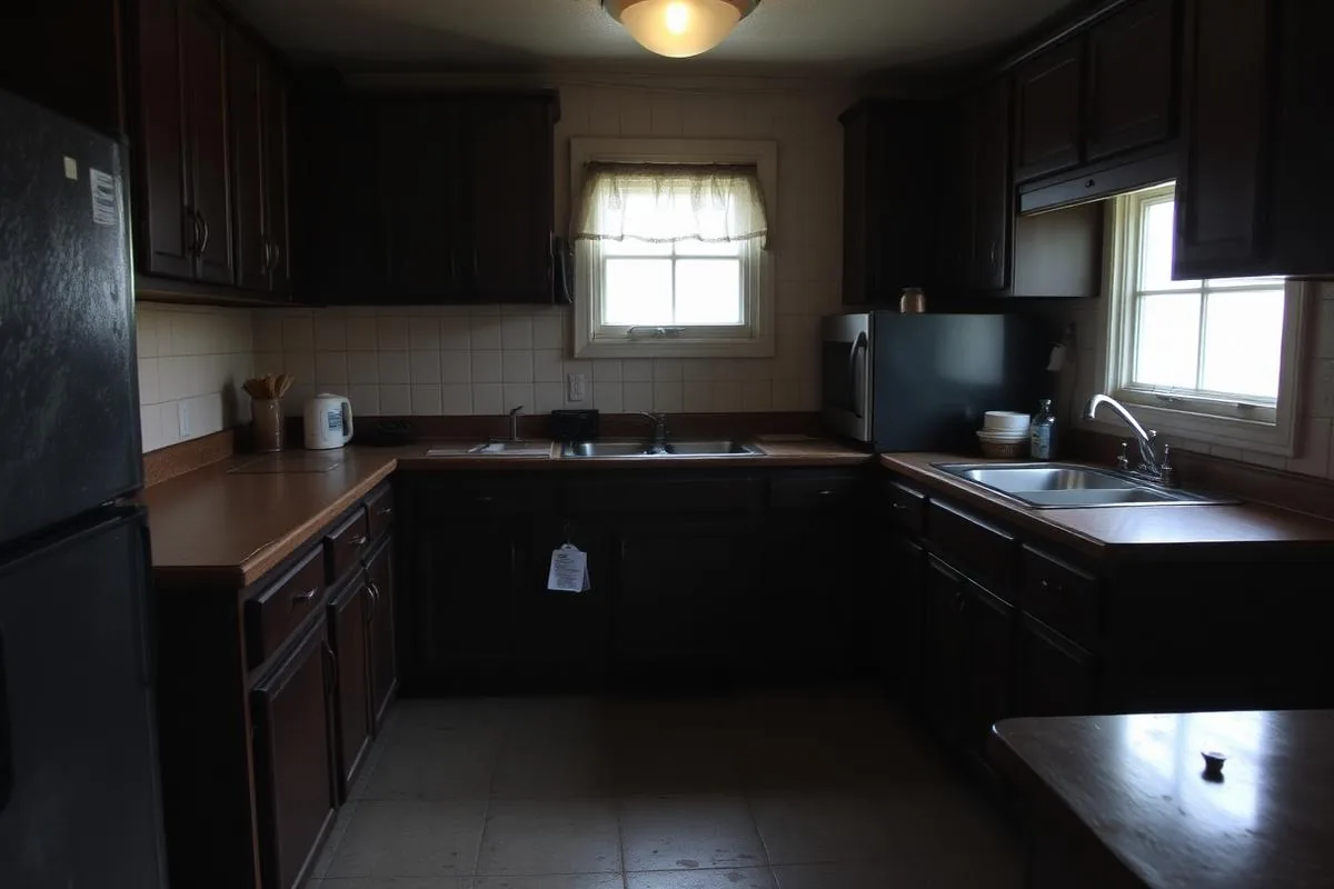 Cocina antigua antes de la remodelación
