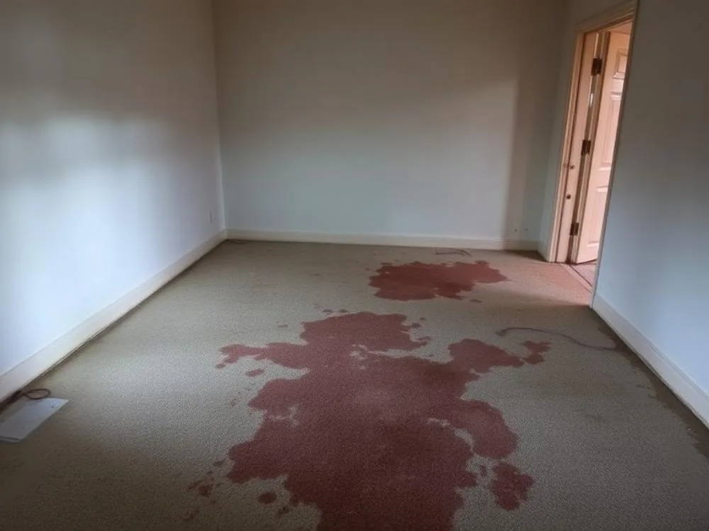 Espacio desordenado antes del servicio de limpieza